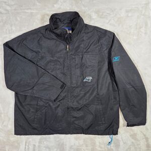 Vintage Reebok NFL Carolina Panthers Windbreaker Mens XXL Black Team Apparel